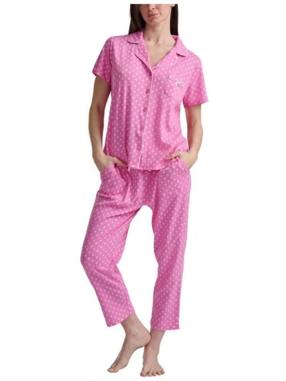 Karen Neuburger Pink Floral Pajama Set XS